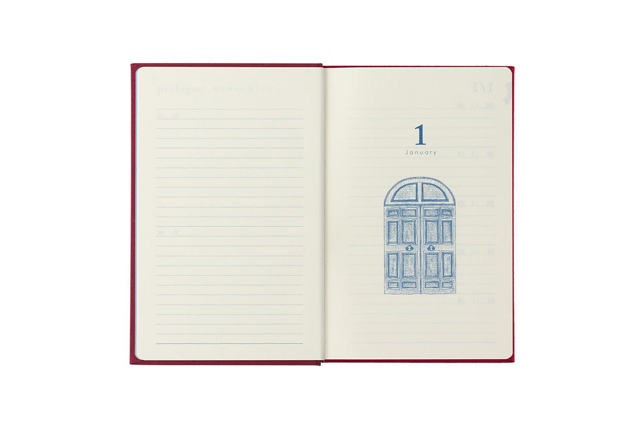 Midori 10 Year Diary - Premium Red Leather Journal for Daily Reflection & Long-Term Planning | Perfect for Memory Keeping, Goal Setting & Personal Growth