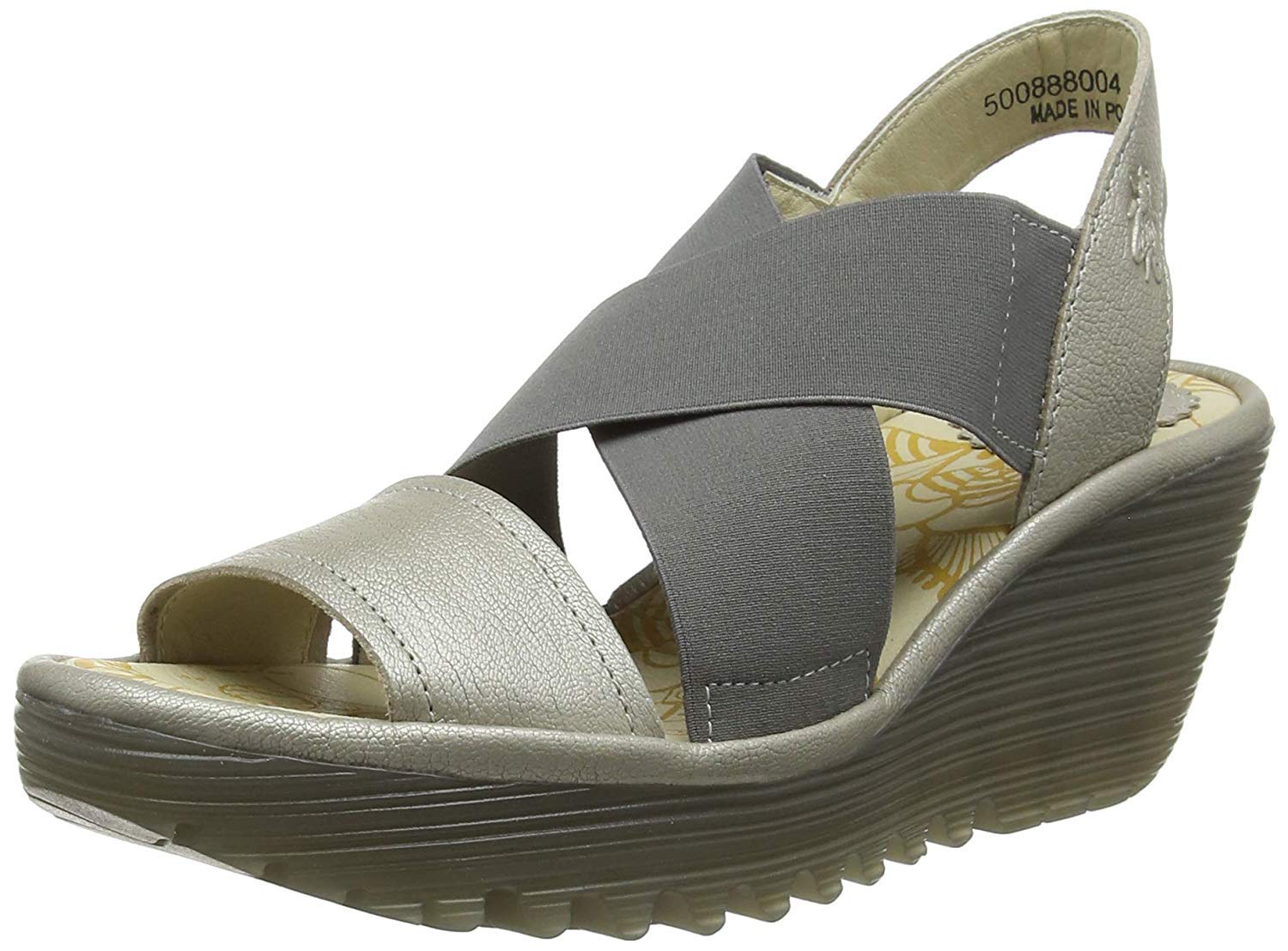 FLY London Women's Open Toe Heeled Sandals - Comfortable Summer Dress Shoes for Weddings, Parties & Beach Vacations