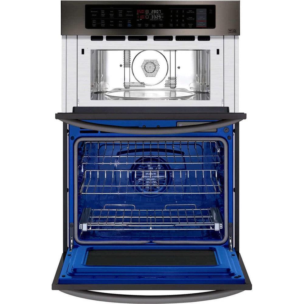 LG LWC3063BD 30-Inch Black Stainless Steel Combination Wall Oven - Built-In Double Oven with Convection, Perfect for Baking, Roasting & Entertaining