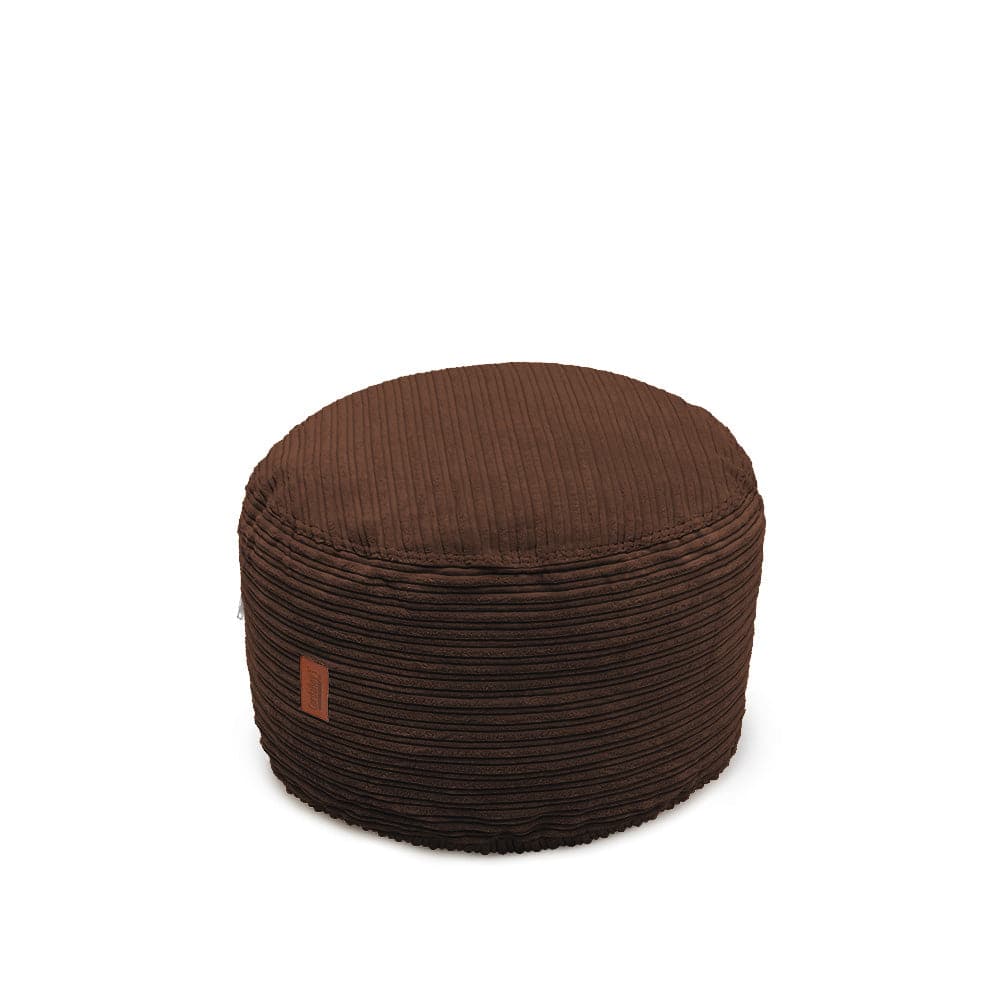 Comfy Terry Corduroy Pouf Footstool - Soft Ottoman Stool for Living Room, Bedroom & Nursery - Perfect for Relaxing, Foot Rest & Extra Seating