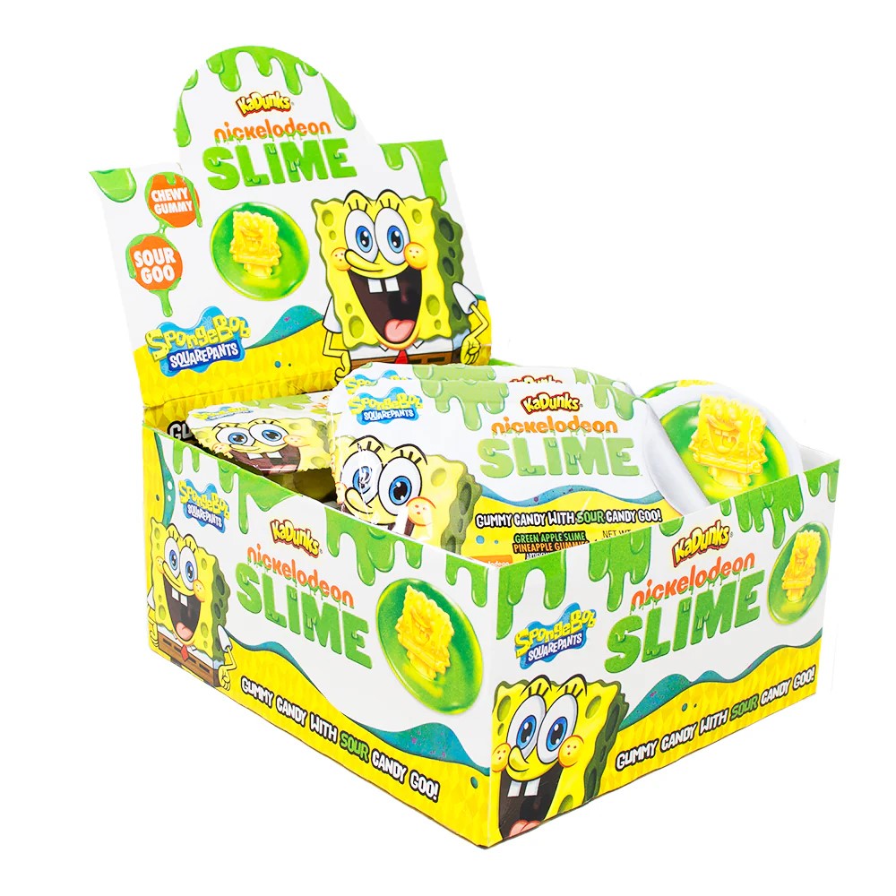 Spongebob Kadunks Slime - Flix Candy 12ct Box | Fun Slime Toy for Kids Party Favors, Sensory Play & Stress Relief