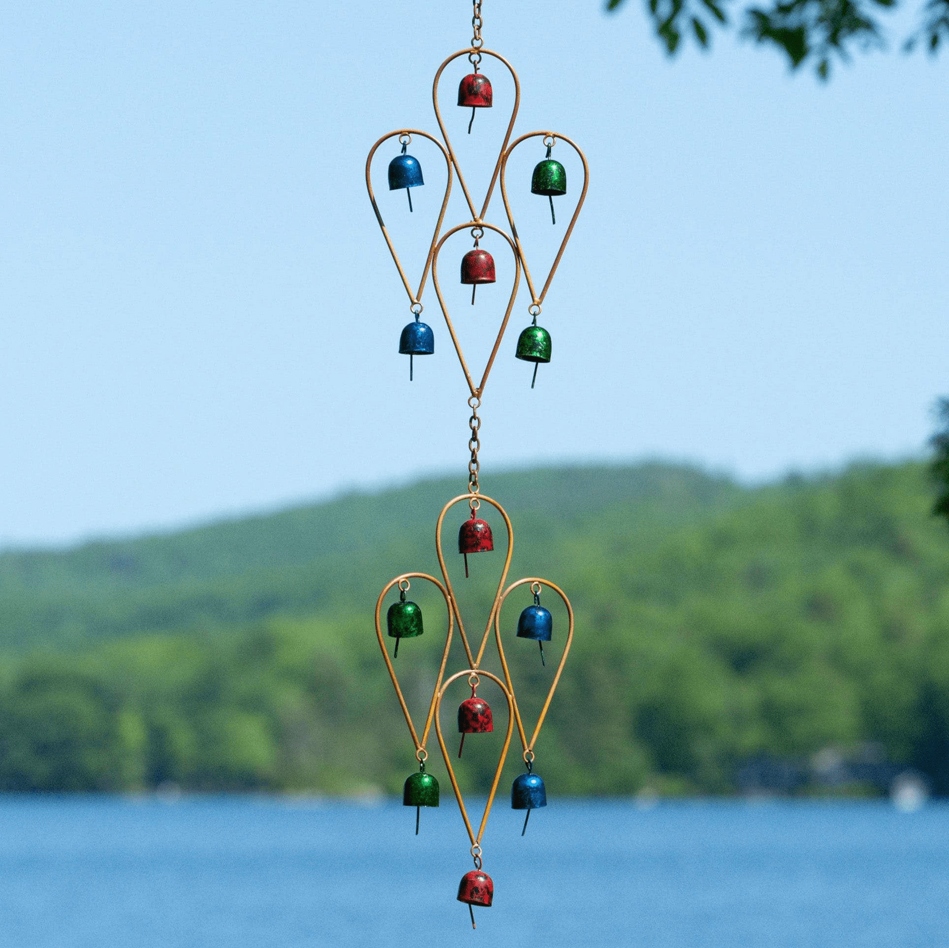 Vibrant Triple Teardrop Hanging Ornaments - Colorful Glass Decor for Christmas Tree, Home, Wedding & Party Decoration