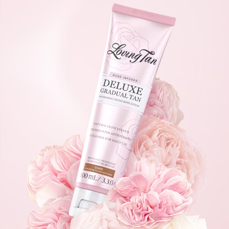 Loving Tan Rose Deluxe Gradual Self Tanner - Natural Looking Sunless Tanning Lotion for a Glowing, Even Tan | Perfect for Face & Body, Pre-Party Prep, and Vacation Beauty Routine
