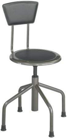 Safco 6668 Diesel Adjustable Stool with Backrest - Heavy Duty Ergonomic Office Chair for Workshop, Garage, and Industrial Use