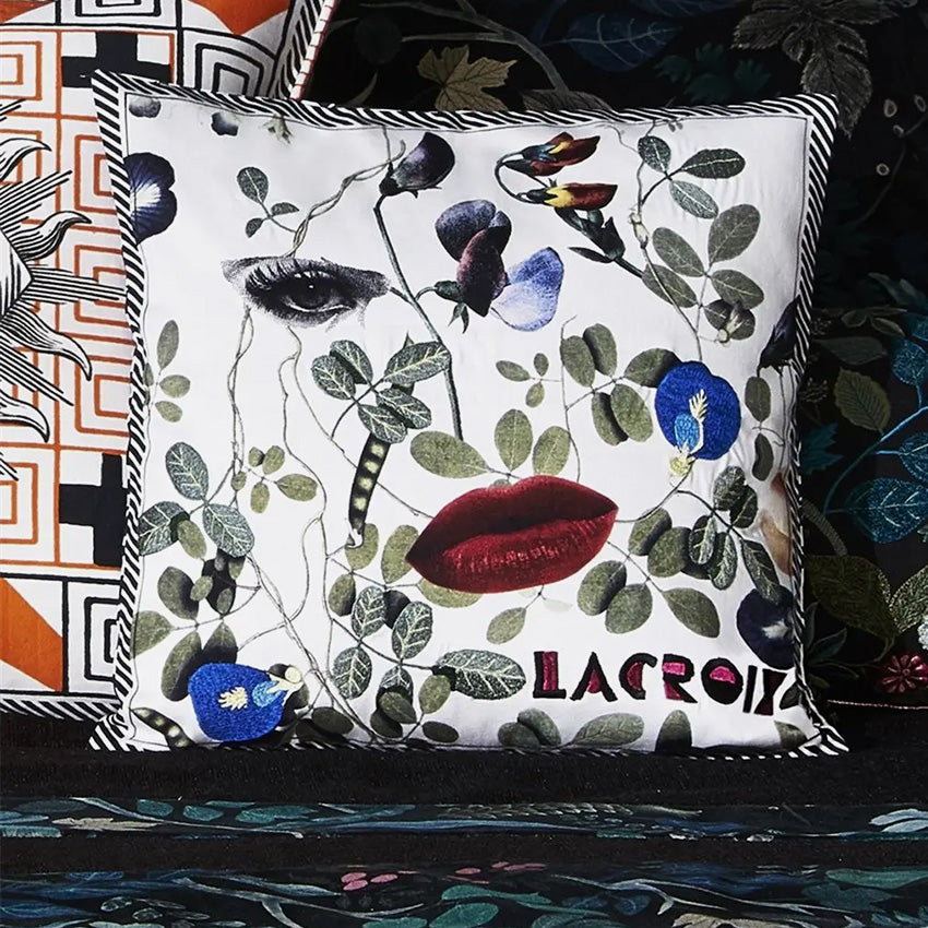 Christian Lacroix Dame Nature Printemps Decorative Cushion Cover | Floral Spring Design Luxury Throw Pillow for Sofa, Bed & Home Decor | Living Room, Bedroom, Nursery Accent Pillow