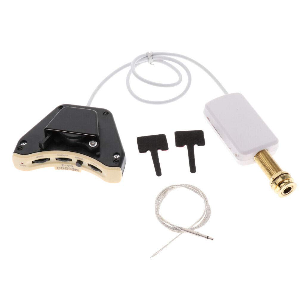 Portable Guitar Sound Hole Pickup with Volume, Mic & Tone Switch - Perfect for Acoustic Guitar Performances & Live Shows