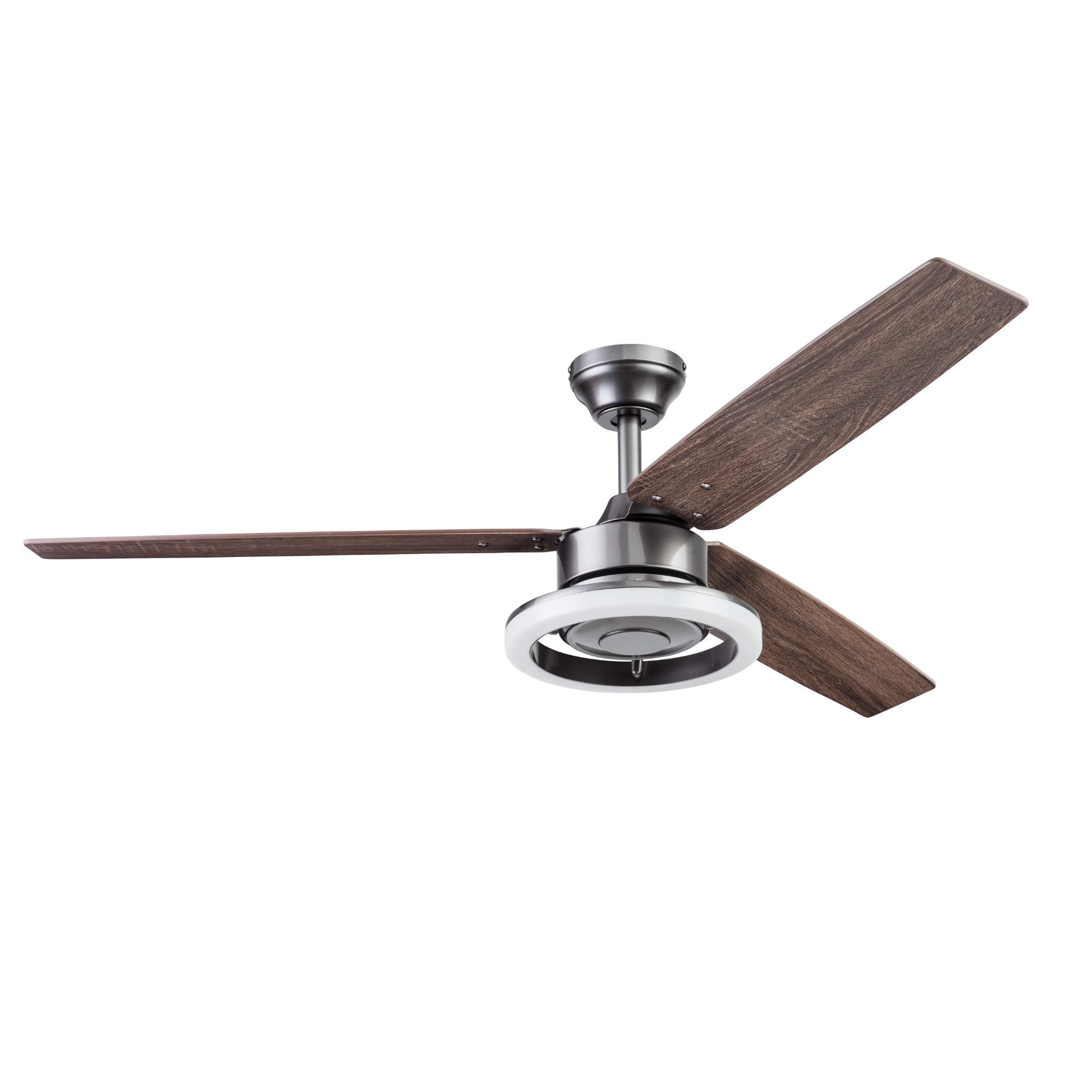 52 Inch Orbis Ceiling Fan with Remote Control in Gun Metal Finish - Perfect for Living Room, Bedroom, and Outdoor Spaces