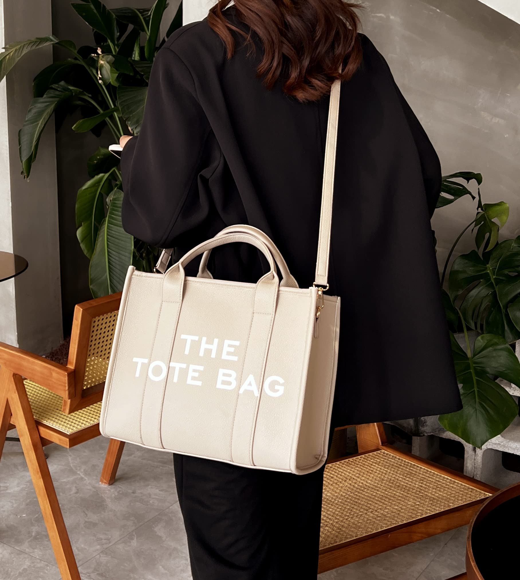 Leather Tote Bag for Women - Work & Travel Shoulder Bag