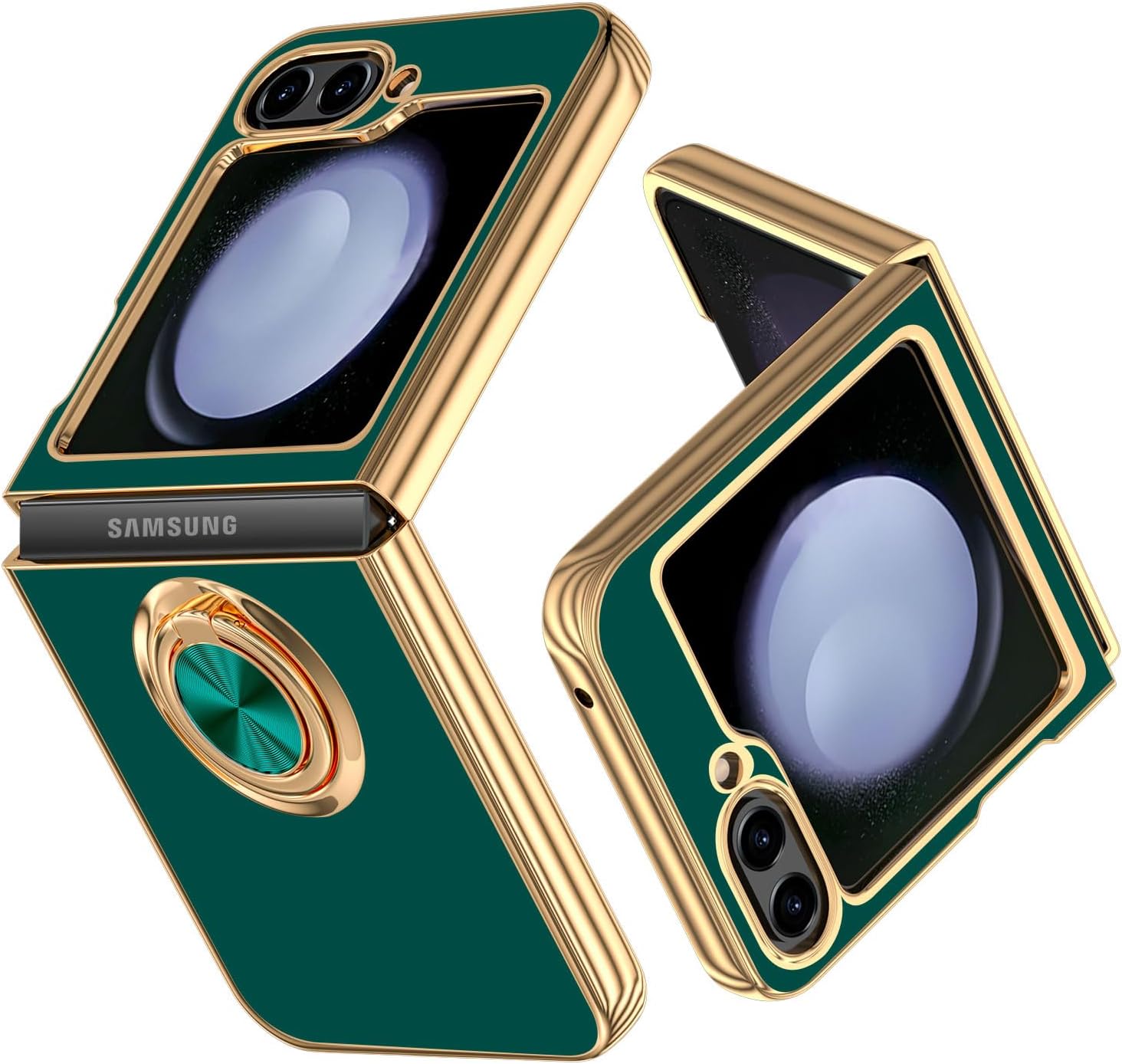 Samsung Galaxy Z Flip 5 Magnetic Clear Phone Case - Protective Cover with Strong Magnetic Mount for Wireless Charging | Perfect for Work, Travel & Everyday Use