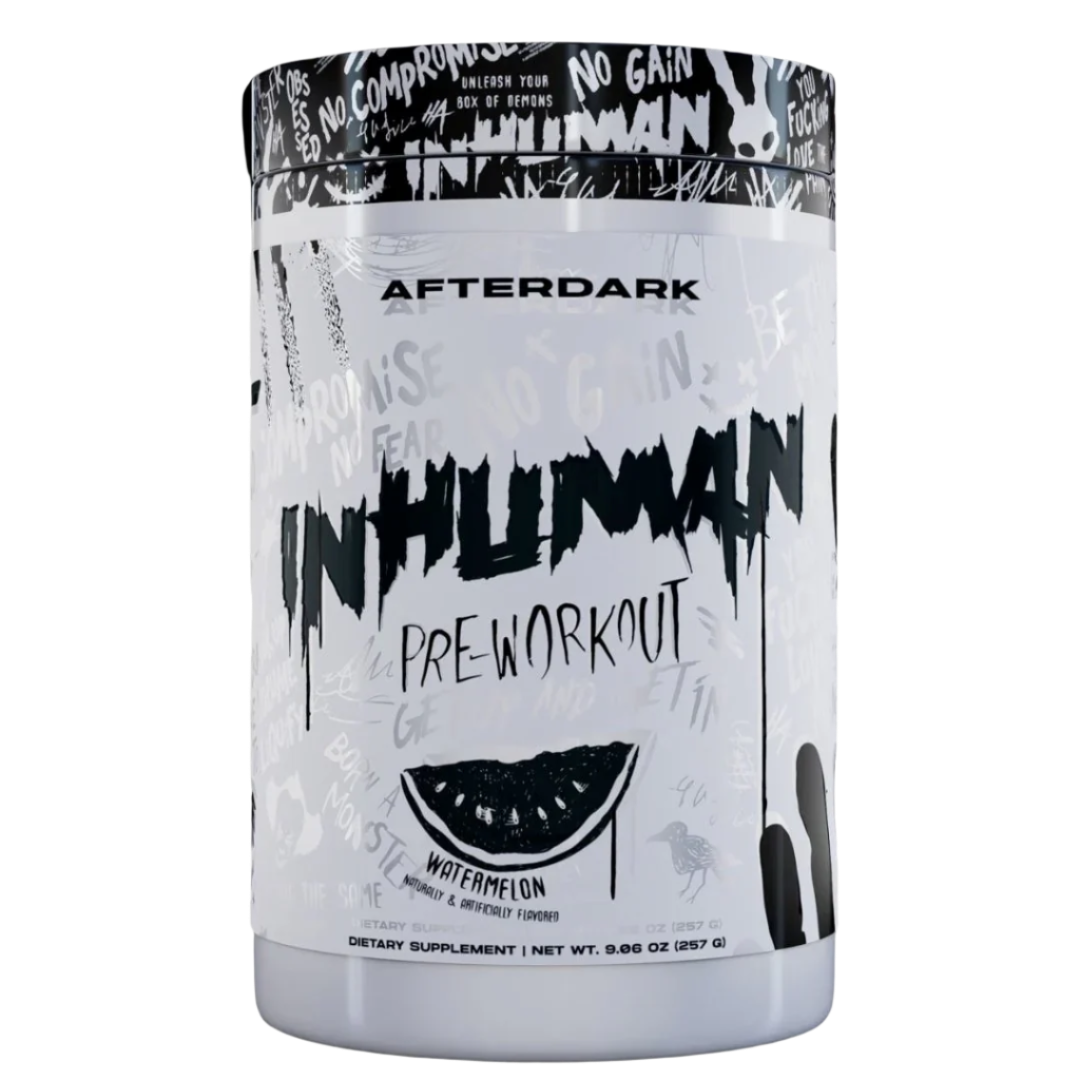 AfterDark InHuman Pre Workout Powder 257g - Energy Booster & Muscle Performance Supplement for Gym, Bodybuilding & Intense Workouts