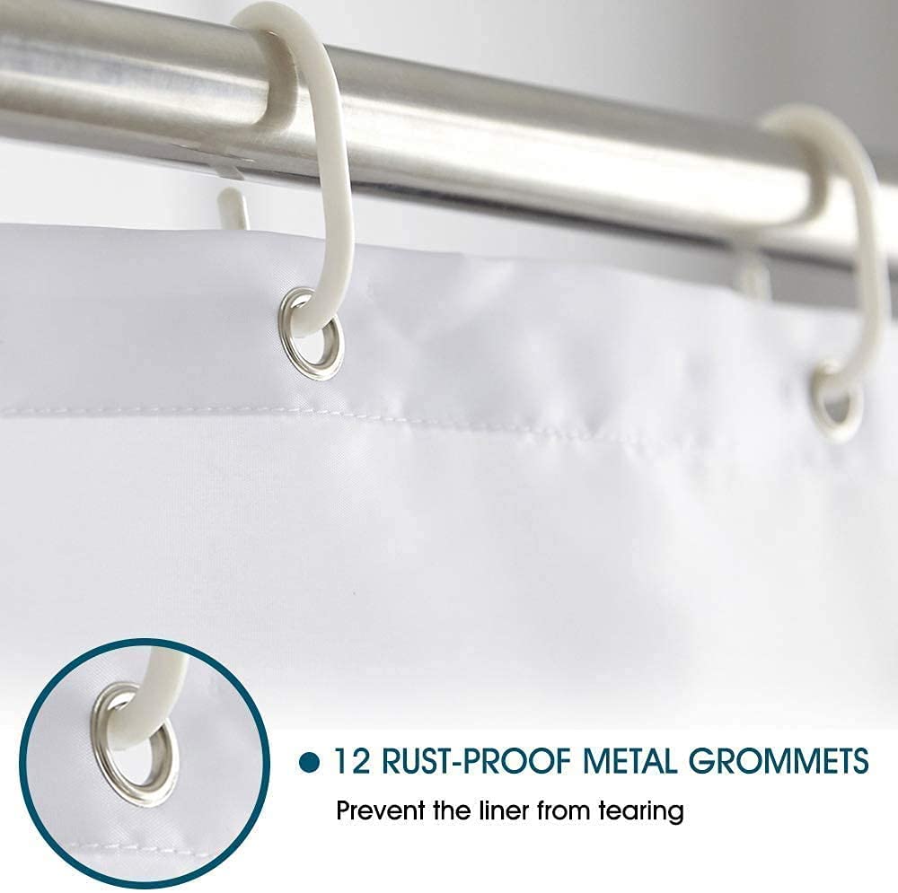 Waterproof Blue Ginkgo Biloba Leaf Shower Curtain Set with Hooks - 72×78 Inch Eco-Friendly Bathroom Decor for Fall Nature Theme | Perfect for Modern, Farmhouse & Spa Bathrooms