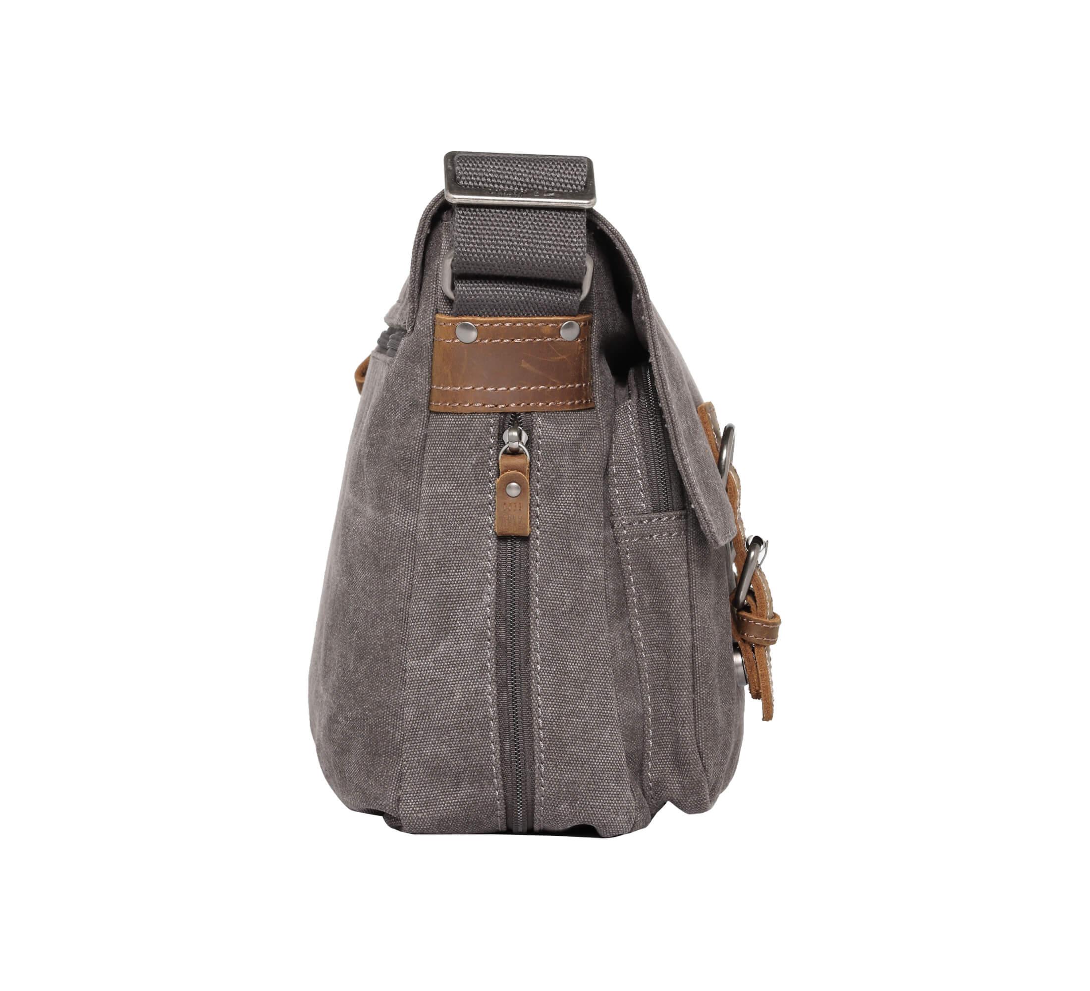TRP0210 Troop London Classic Canvas Messenger Bag for Men & Women - Durable Waterproof Crossbody Bag for Work, Travel & School - Stylish Laptop Briefcase with Adjustable Strap