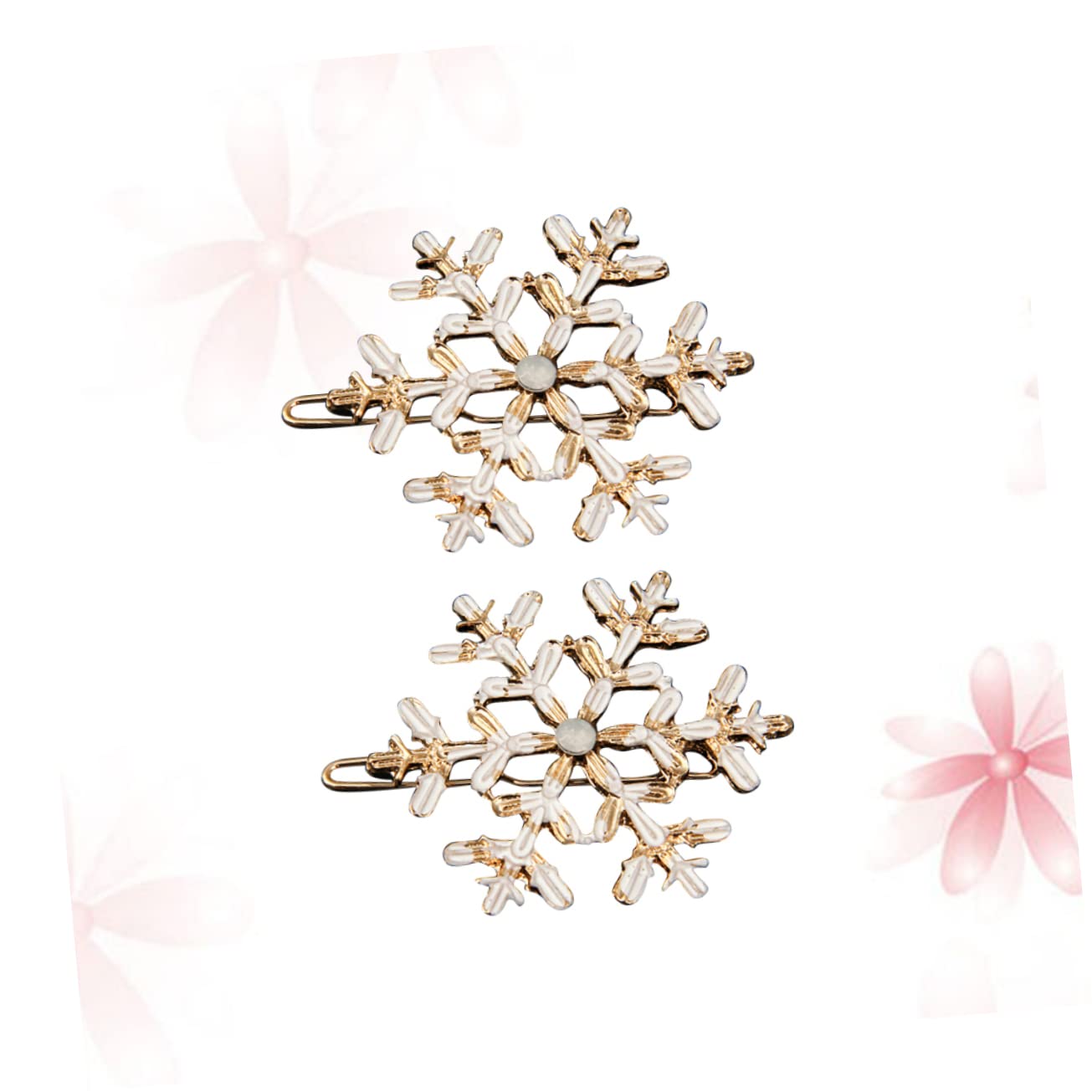 Sparkling Beavorty 2-Piece Rhinestone Hair Clips for Women - Elegant Crystal Snowflake Hairpins & Barrettes Headpiece (Alloy Metal) - Perfect for Weddings, Parties, Prom & Daily Hair Accessories