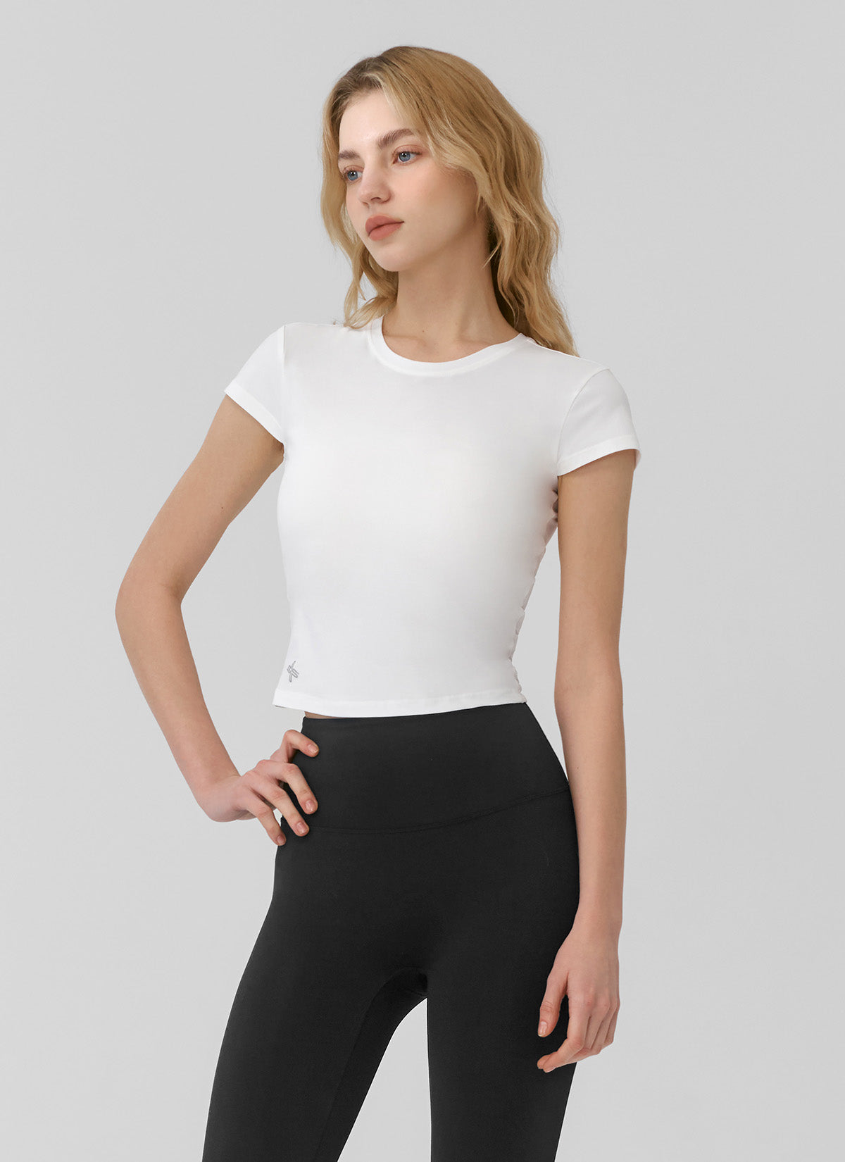 Lightweight Tricot Overlap Short Sleeve Top for Women - Breathable Summer Blouse for Casual Wear, Office & Outdoor Activities