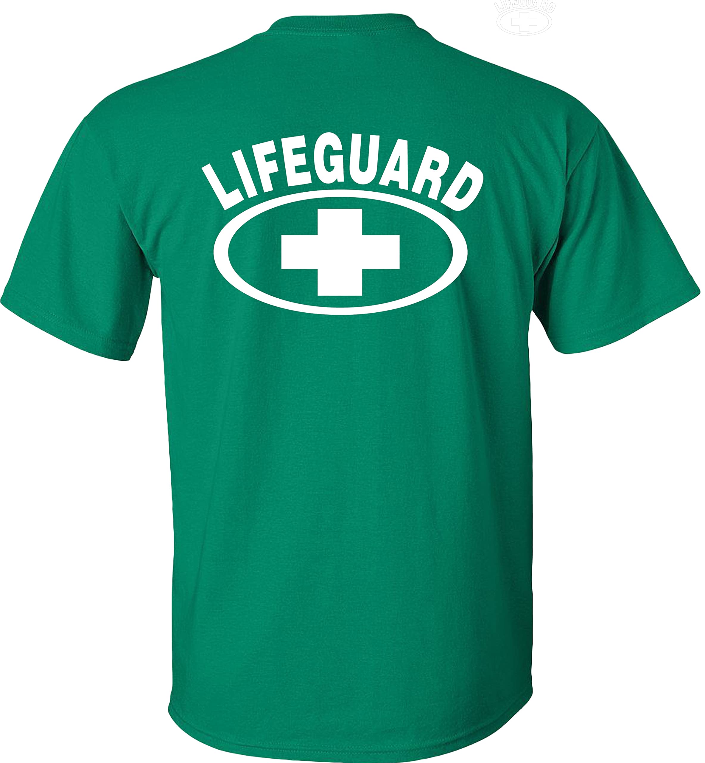 Life Guard T-Shirt Lifeguarding Uniform with White Cross for YMCA Pool Staff, F&B, and Water Safety Professionals