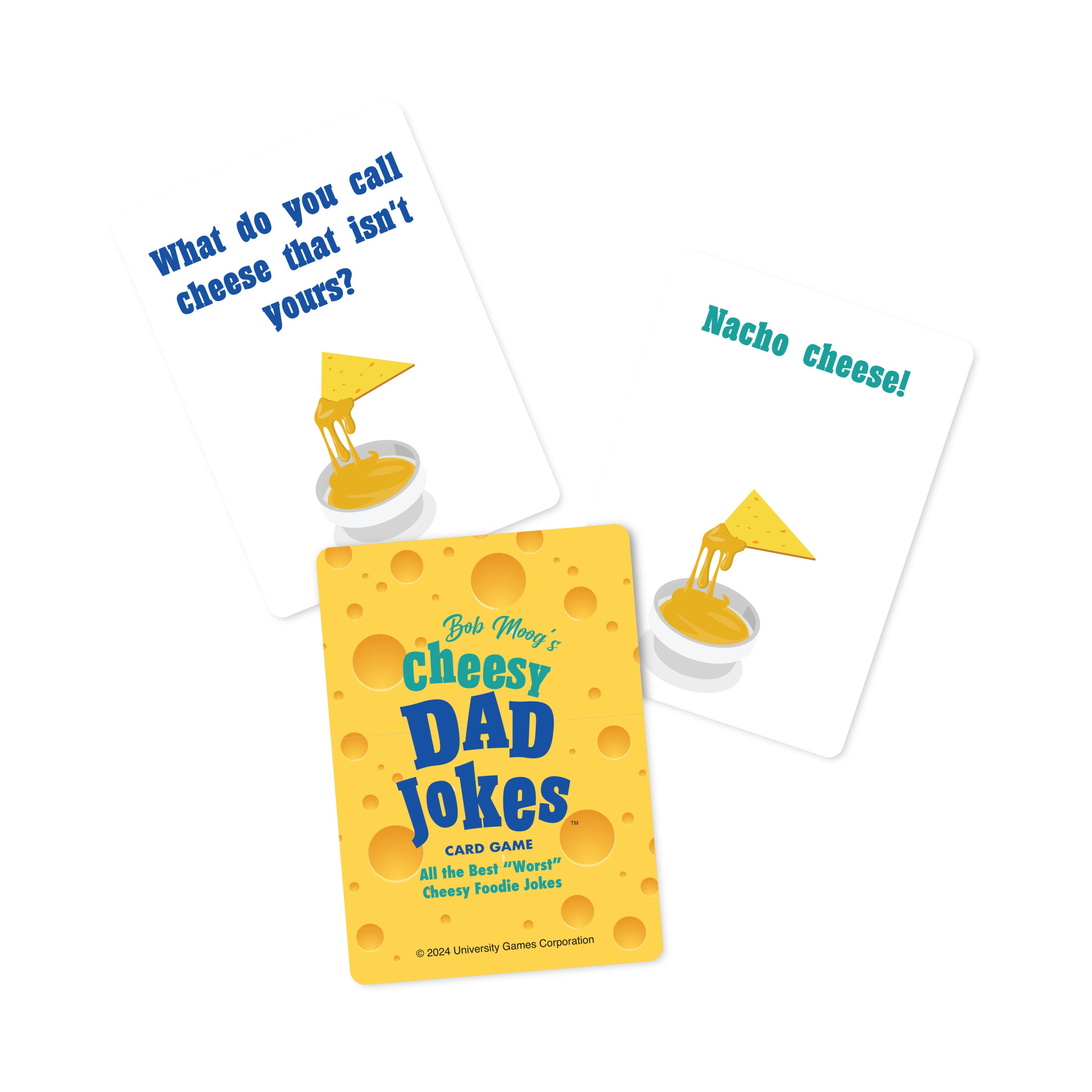 Bob Moog's Cheesy Dad Jokes Food Themed Card Game - Fun Family Party Game for Game Nights, Gatherings & Icebreaker Activities