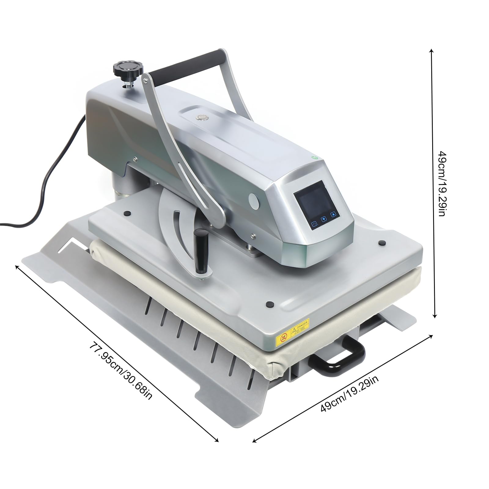 40x50cm (16x20 Inch) Manual Clamshell Heat Press Machine - 110V American Standard for T-Shirts, Hats, Mugs & Plates | Multifunctional Sublimation Transfer Printing Equipment for DIY & Small Business Use