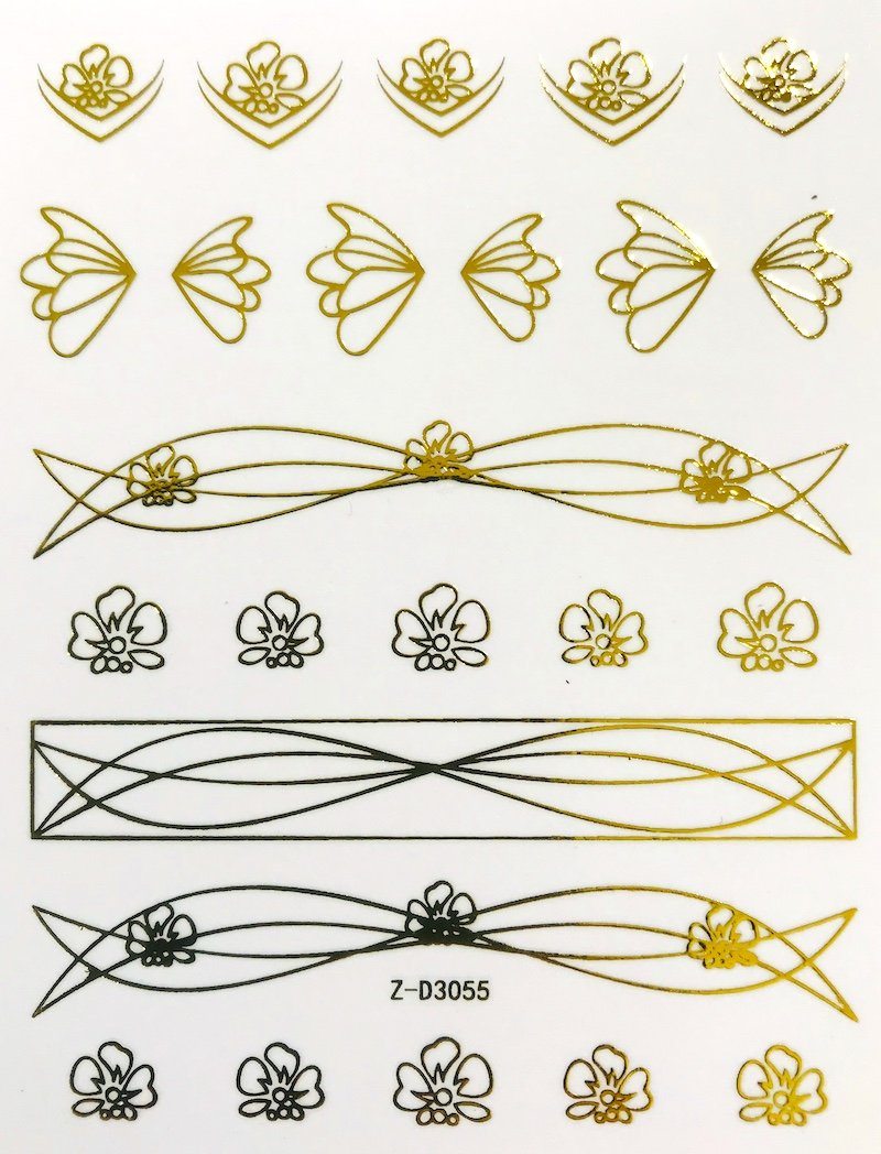Nail Art Stickers LINES Collection - Premium Self-Adhesive Nail Decals for Women | Perfect for Parties, Weddings, and Everyday Fashion