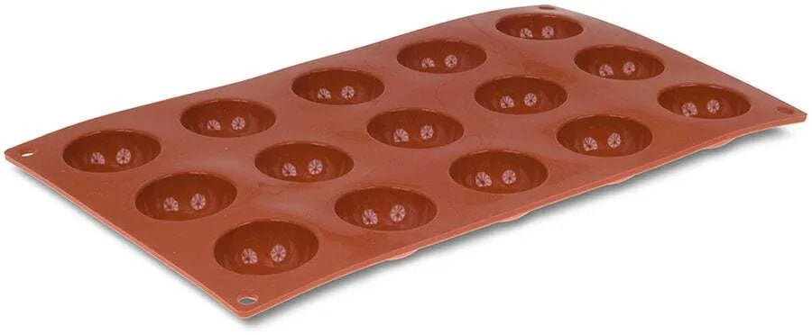 Orange Silicone Half Sphere Bumpers - 15 Pack - Non-Slip, Durable Rubber Feet for Furniture, Electronics, and Appliances - Perfect for Protecting Floors and Reducing Noise
