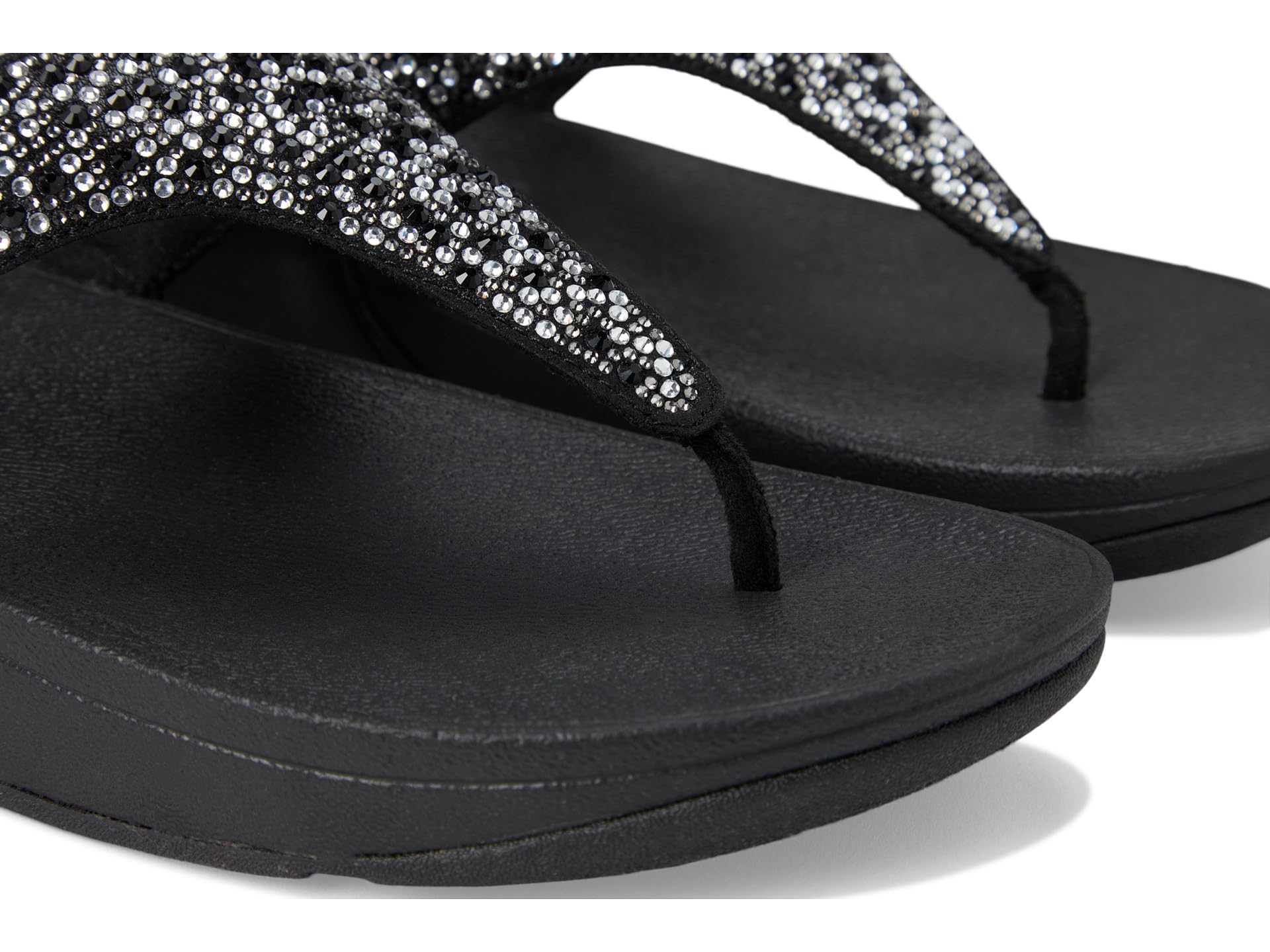 FitFlop Women's LULU Crystal Embellished Toe-Post Sandals - Comfortable Summer Flip Flops with Arch Support for Beach, Pool & Casual Wear