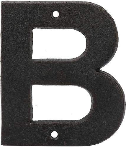 5 Inch Black Cast Iron Door Letter - Rustic Home Decor for Front Door, Housewarming Gift, Wedding & Holiday Decoration