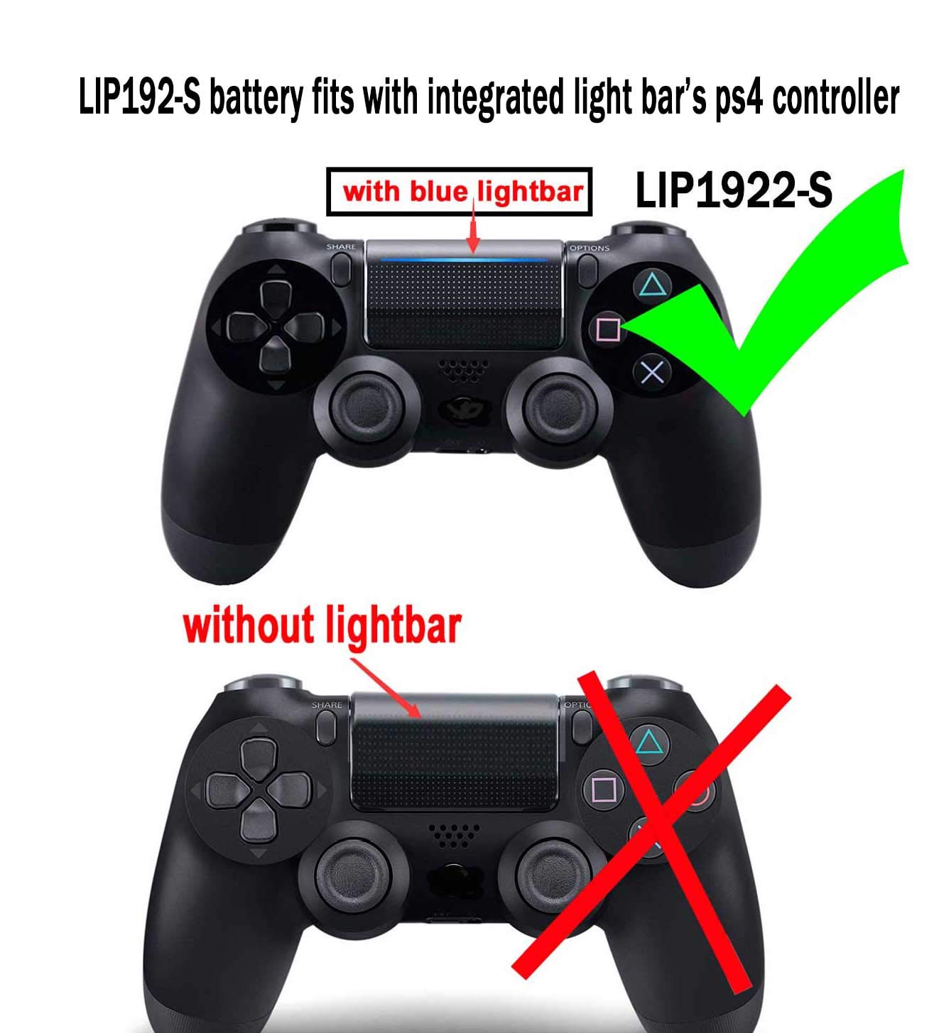 Original Lithium Battery LIP1922-S 3.7V 2200mAh Replacement Battery for PS4 Controller - Compatible with DUALSHOCK 4 Wireless Controller & PS4 Pro CUH-ZCT2 - Long-Lasting Gaming Power for Extended Play Sessions