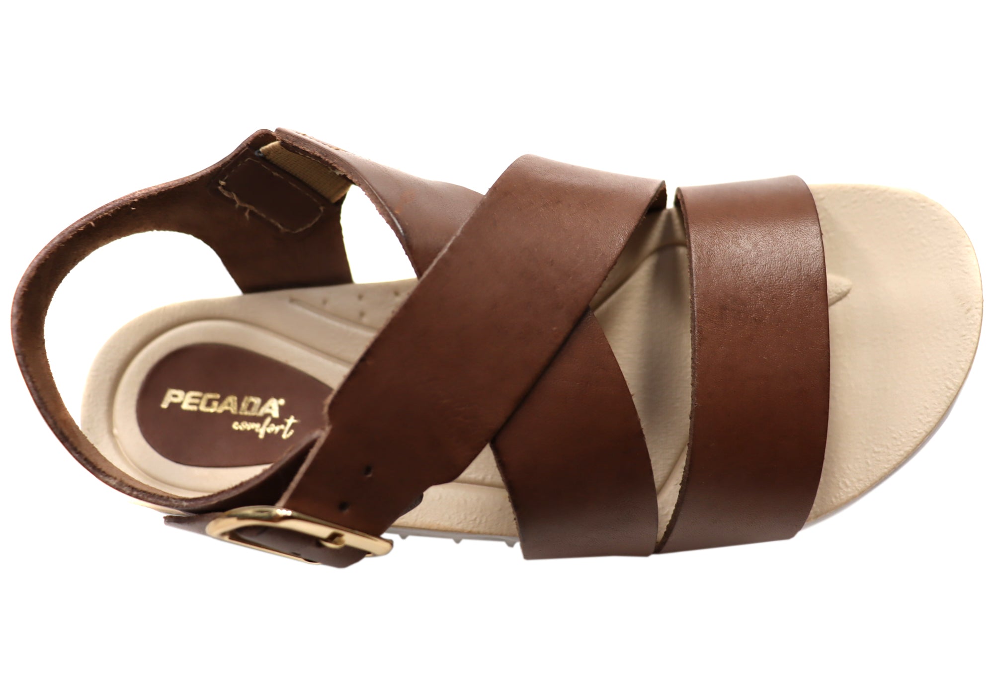 Pegada Robbina Women's Comfortable Leather Sandals - Handmade in Brazil - Perfect for Beach, Vacation & Summer Outfits
