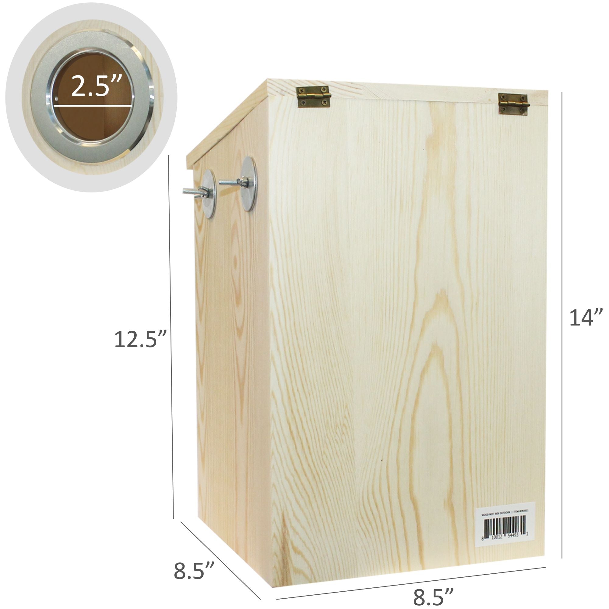 Squirrel Nest Box - Durable Wooden Outdoor Squirrel House for Backyard, Garden & Wildlife Habitat - Perfect for Squirrel Watching & Nature Lovers