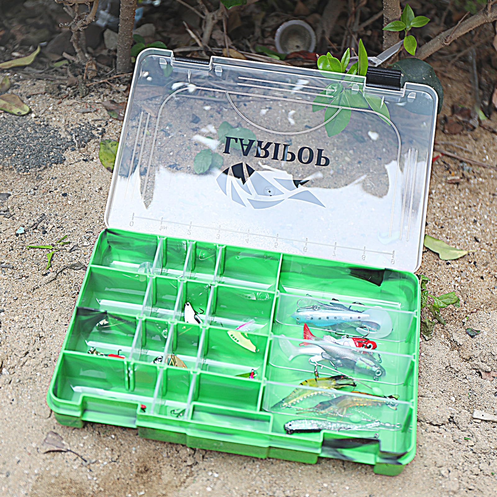 **Premium Fishing Tackle Box Organizer - Transparent Plastic Storage Box for Anglers, Bait & Tool Storage - 2-Pack/4-Pack Tackle Trays - Perfect for Fishing Trips & Outdoor Gear Organization**