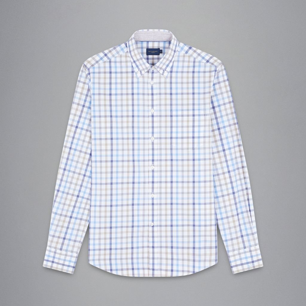 PAUL & SHARK Men's Classic Tartan Stripe Button-Down Shirt | Premium Cotton Dress Shirt for Business Casual & Office Wear | Perfect for Work, Date Night & Formal Events