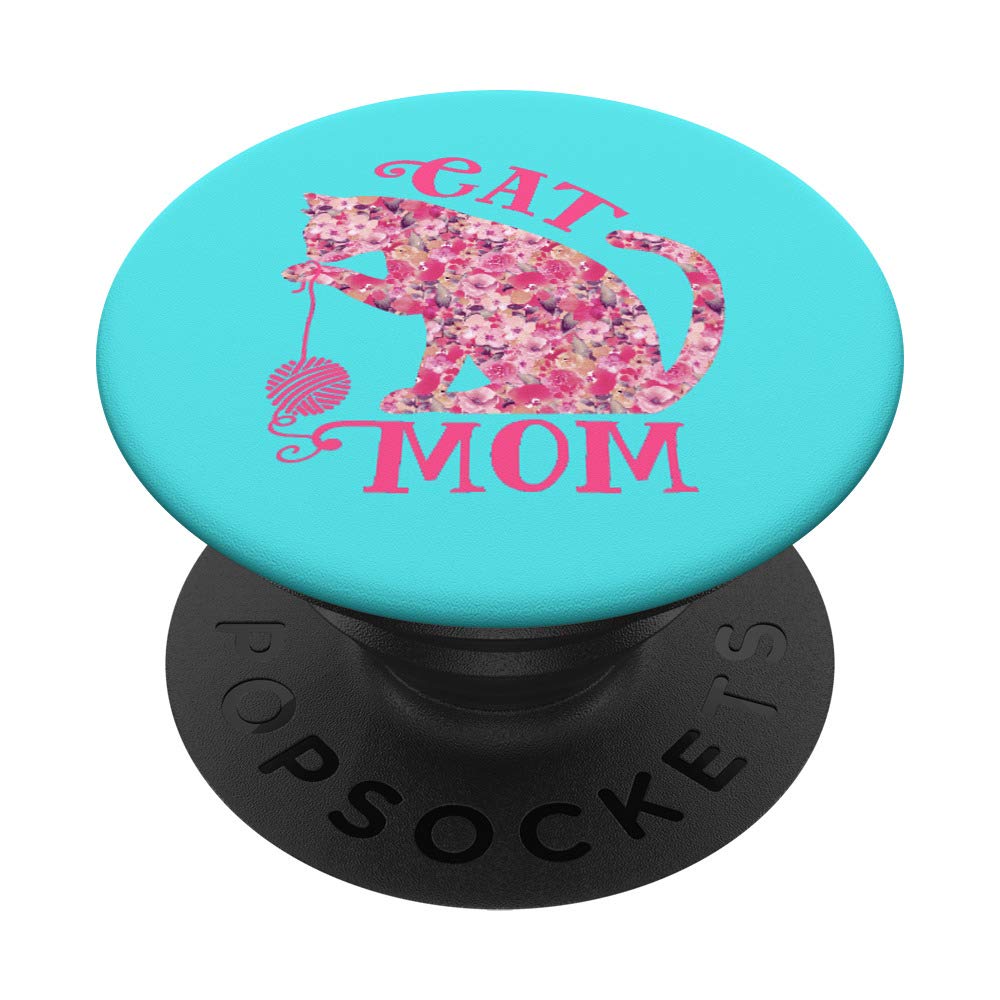 Turquoise Wool Cat Bed with Pink Flower Design - Cozy & Comfortable Pet Bed for Cats, Perfect for Indoor Lounging & Napping