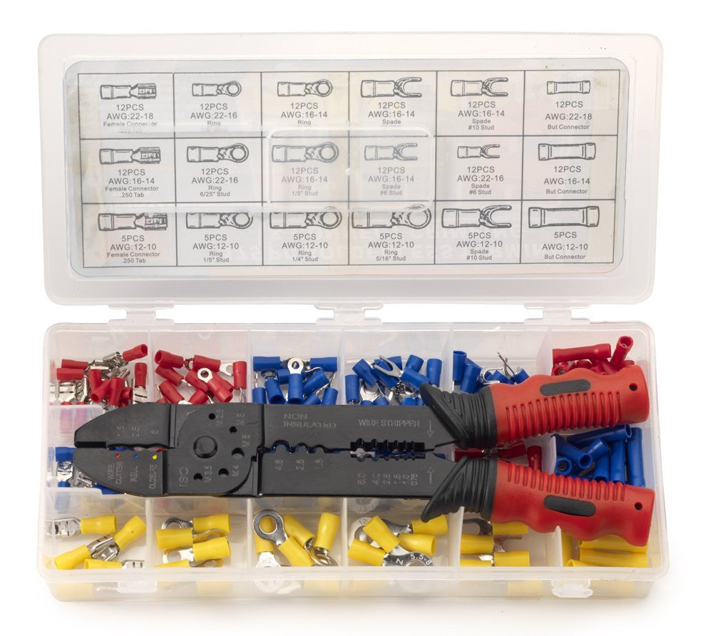 High-Quality Insulated Wire Terminals and Connectors Assortment Kit - 200PCS Electrical Crimp Terminals for Automotive, Marine, and DIY Projects - Secure and Durable Electrical Connections for Home, Office, and Industrial Use