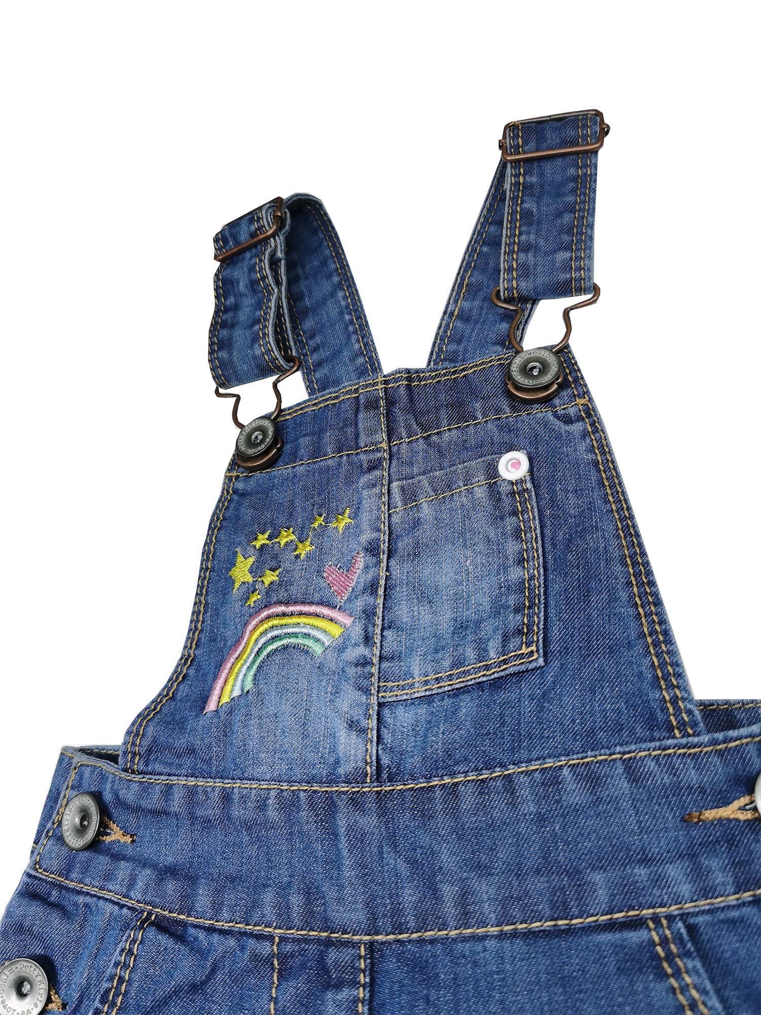 KIDSCOOL SPACE Baby & Toddler Denim Shortall Overalls - Adjustable Summer Shorts for Girls & Boys | Perfect for Playtime, Beach & Outdoor Activities
