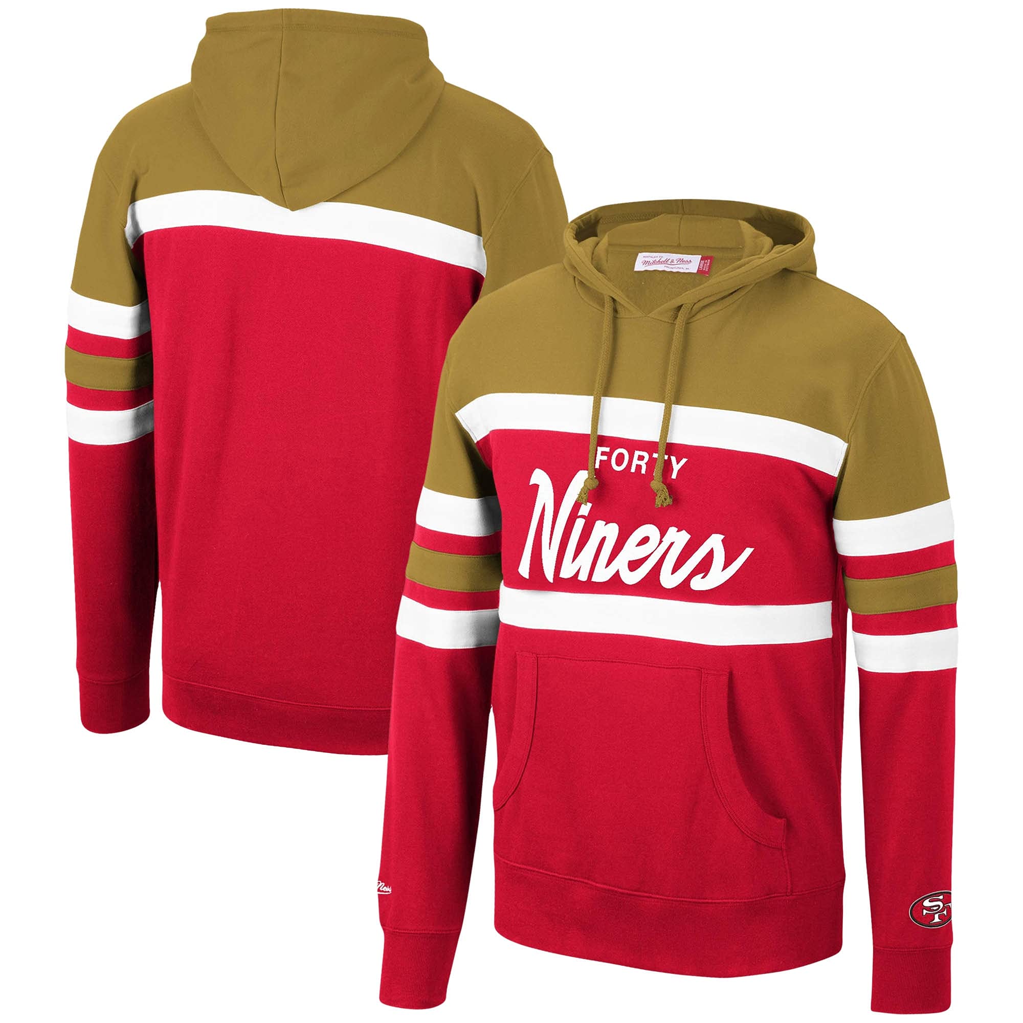 Mitchell & Ness Men's Buffalo Bills Head Coach Pullover Hoodie - Red & Royal Blue NFL Fan Apparel for Game Day & Casual Wear