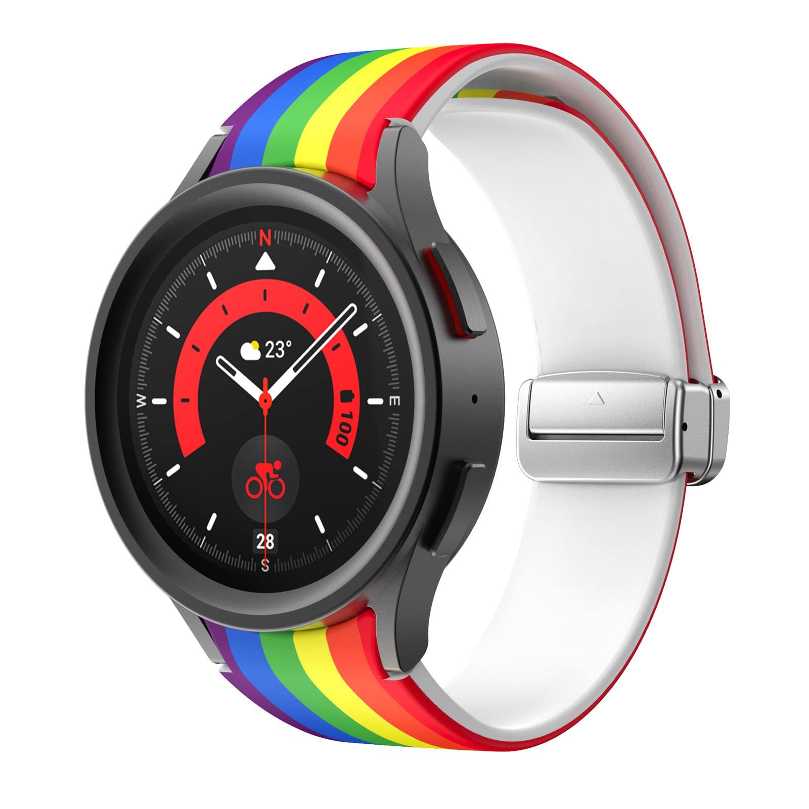 VeveXiao Soft Silicone Strap for Samsung Galaxy Watch 6/5/4 (40mm/44mm) & Watch 5 Pro/4 Classic/6 Classic (42mm/46mm/43mm/47mm) - Durable Printed Replacement Band for Workout, Running & Daily Wear