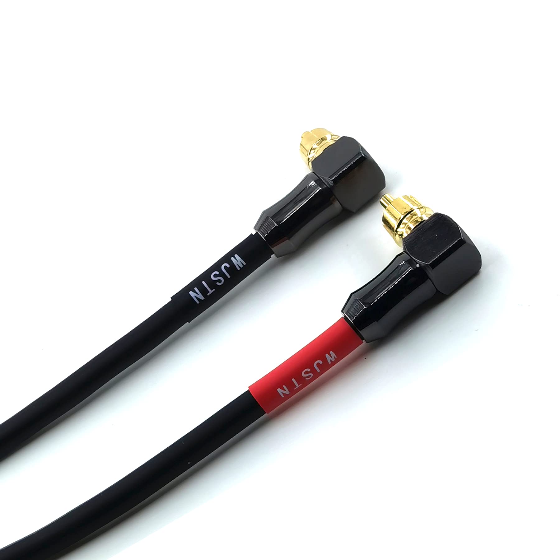 90 Degree Right Angle RCA Cable - 2 Pack 1.5FT Stereo Audio Cable for Home Theater, HDTV, Amplifiers & Hi-Fi Systems | Perfect for Space-Saving Behind TVs & Audio Equipment