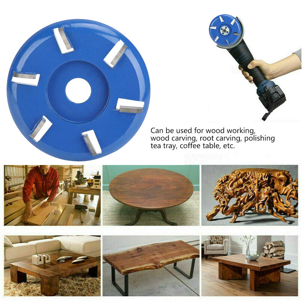 6-Teeth Steel Wood Carving Disc - Power Milling Cutter for Angle Grinder | Woodworking Tool Accessories | Perfect for DIY Projects, Furniture Making & Artistic Wood Carving