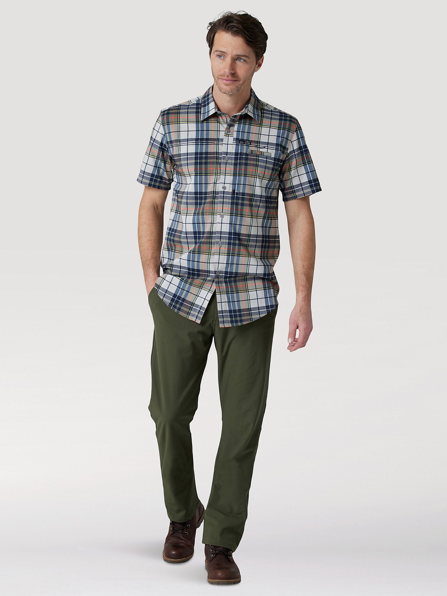 ATG by Wrangler™ Men's FWDS Chino Pants - Classic Fit, Stretch Comfort, Deep Depths Color - Perfect for Business Casual & Outdoor Adventures