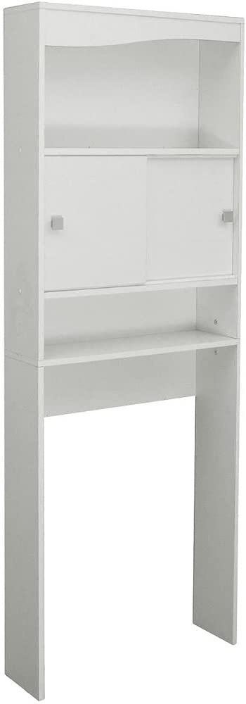 White Bathroom Cabinet with Mirror - Wall Mounted Storage Organizer for Bathroom, Vanity, and Makeup Essentials | Perfect for Small Spaces, Apartments, and Modern Home Decor