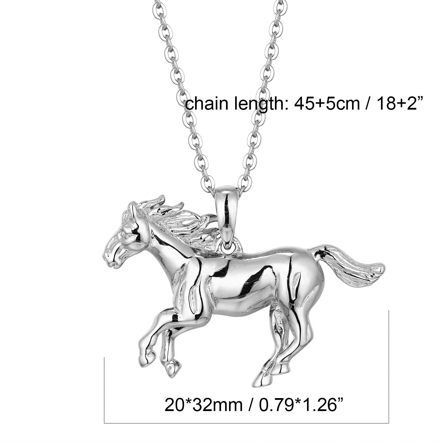 925 Sterling Silver Horse Necklace for Women - Elegant Jewelry Gift for Horse Lovers | Perfect for Birthday, Anniversary & Everyday Wear