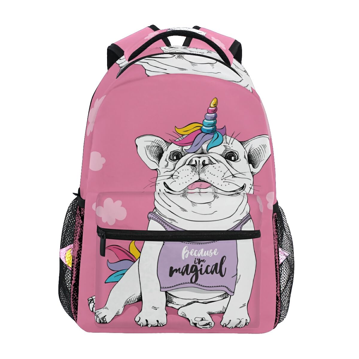 Cute French Bulldog Backpack for Teens - Durable School Backpack & Travel Bag for Boys & Girls - Perfect for School, College, Travel & Daily Use