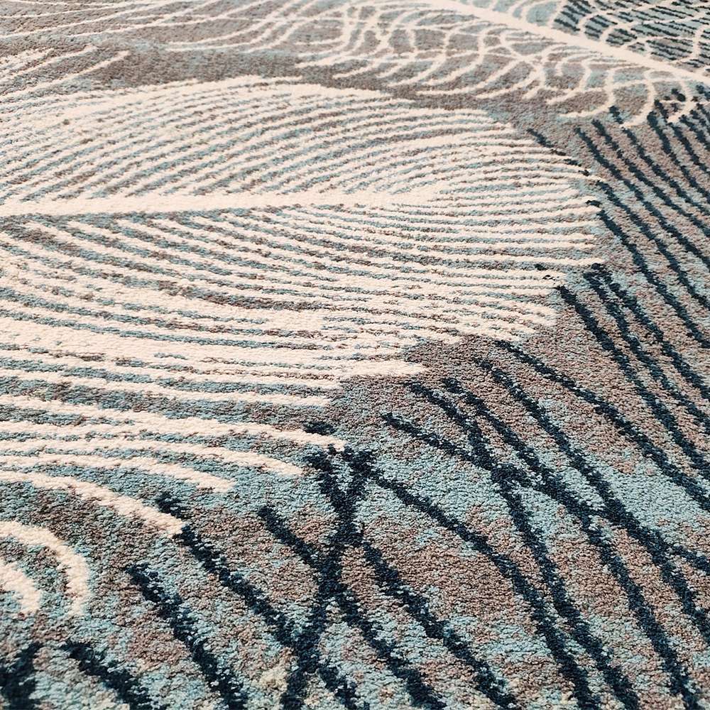 Alina Flow Rug 160 x 220cm (5.2 x 7.2ft) Aqua Blue Modern Abstract Area Rug - Soft Living Room Bedroom Carpet for Home Decor
