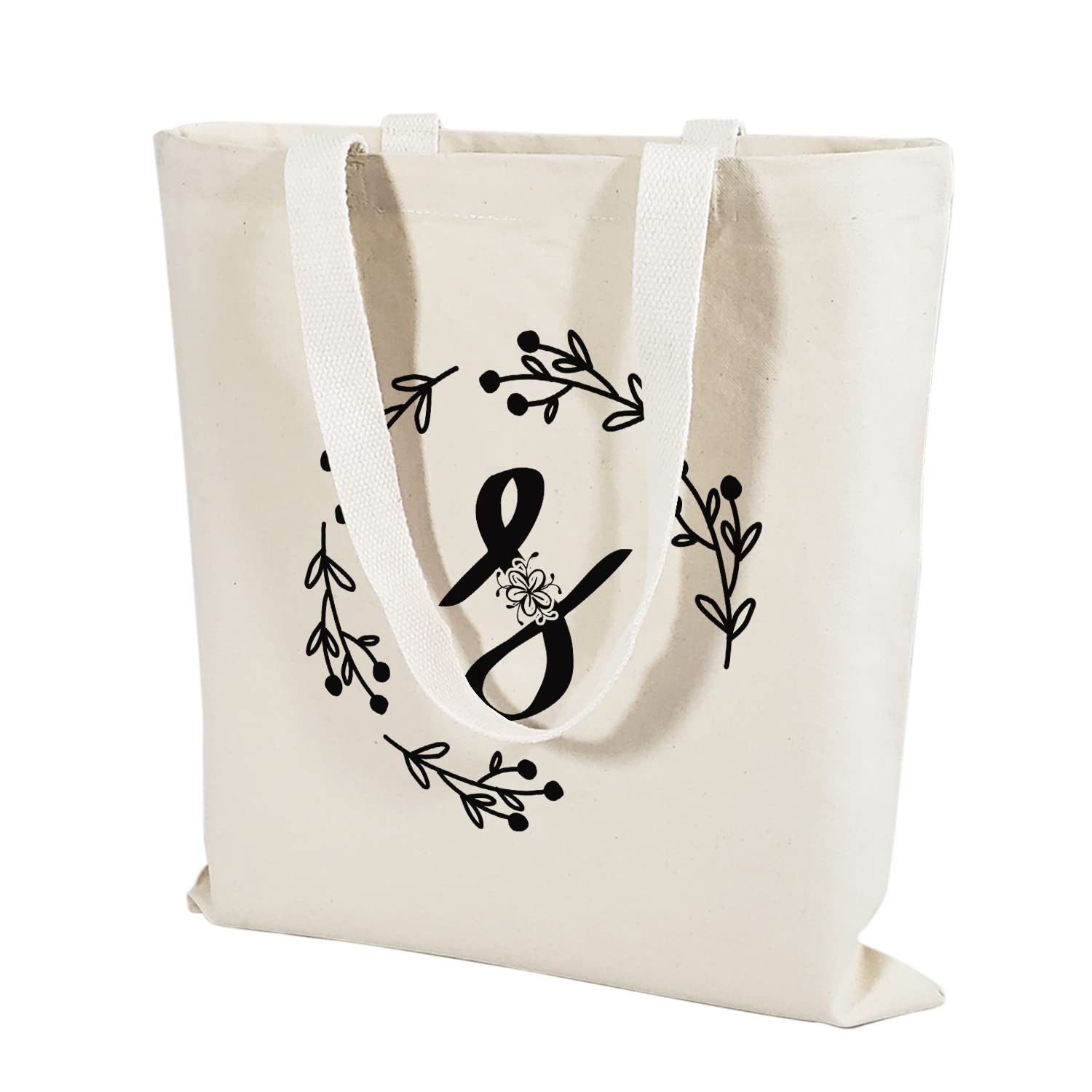Personalized Initial Tote Bags for Women - Durable Canvas Gift with Custom Monogram - Perfect for Shopping, Beach, Work & Everyday Use