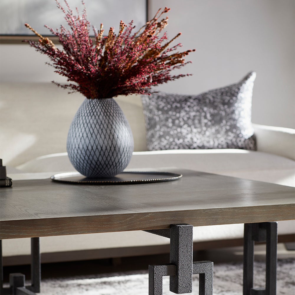 Cyan Design 11095 Bozeman Vase - Frosted Grey Large Handmade Ceramic Vase for Home Decor, Wedding Centerpiece, Living Room & Dining Table Decor
