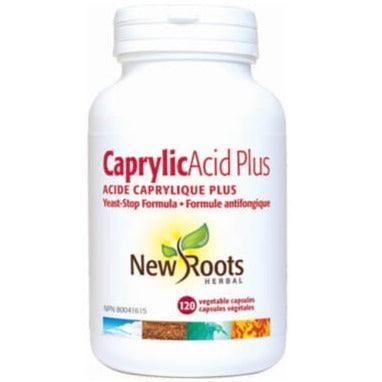 New Roots Caprylic Acid Plus 120 Veggie Caps - Supports Digestive Health & Immune System - Perfect for Keto Diet & Candida Cleanse