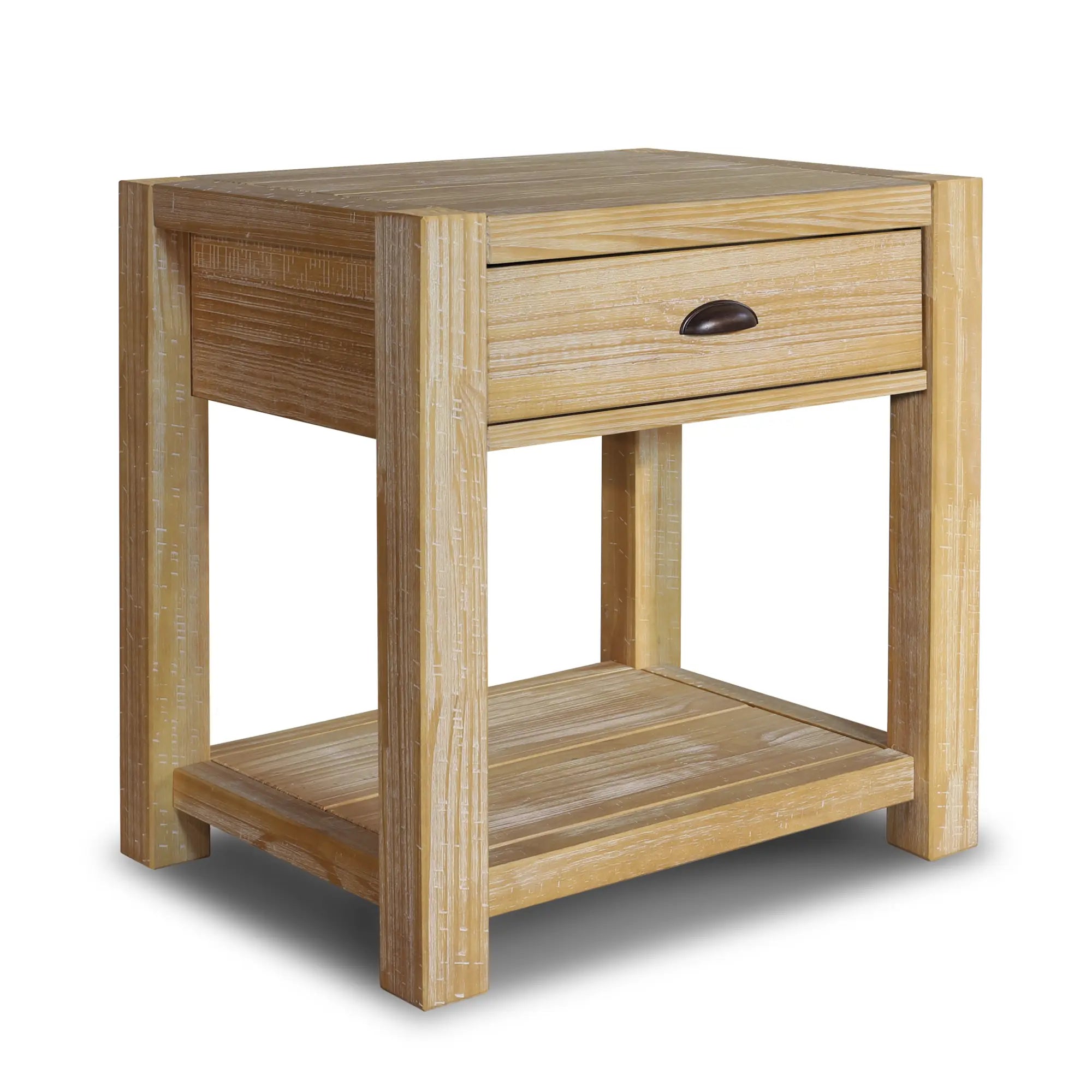 Modern Montauk End Table - Stylish Nightstand for Bedroom, Living Room & Office - Compact Side Table with Storage Shelf - Perfect for Small Spaces, Apartments & Dorm Rooms