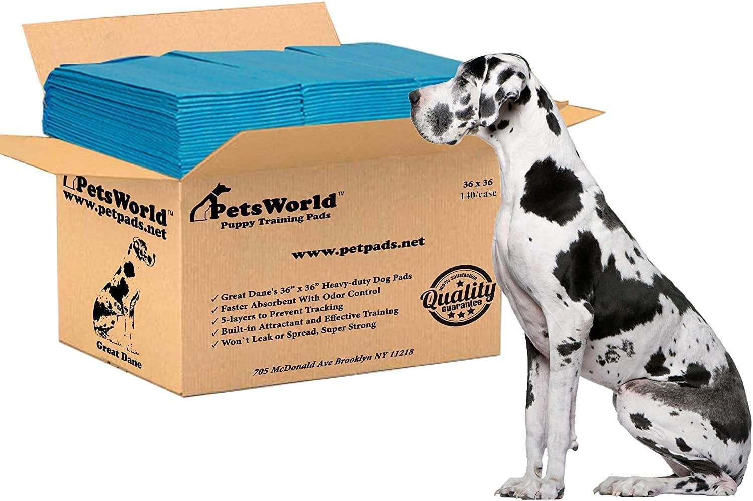 PETSWORLD Extra Large Dog Potty Pads 36