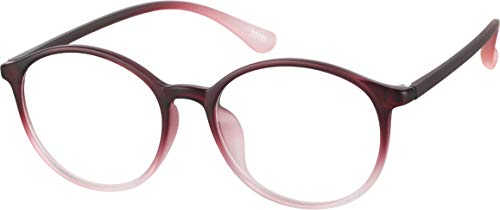 Cranberry Round Glasses