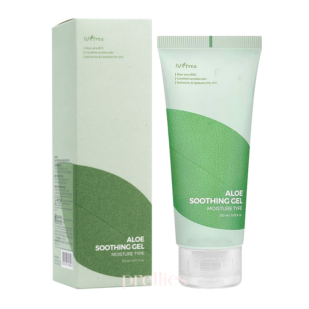 Isntree Aloe Soothing Gel Moisture Type 150ml - Hydrating & Calming Face Moisturizer for Sensitive Skin | Perfect for Sunburn Relief & Daily Skincare Routine