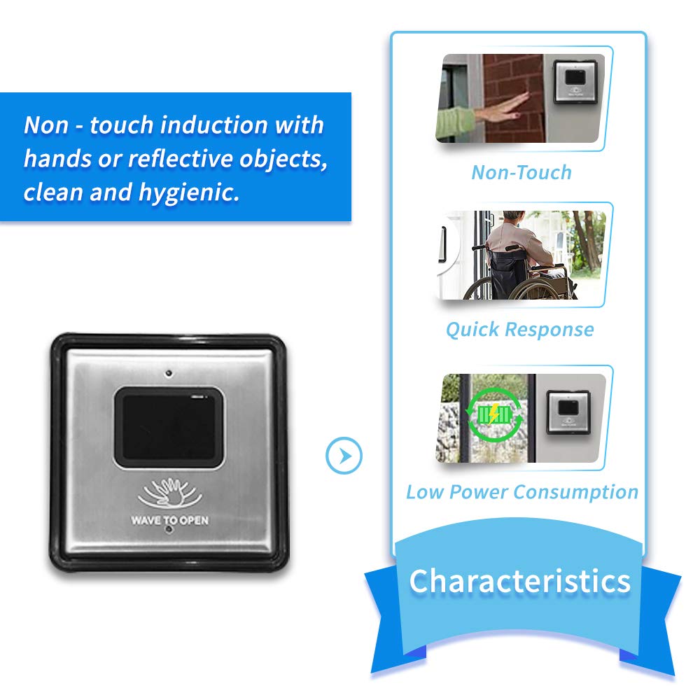 OlidleHome Smart Touchless Switch - Wave to Open, No-Contact Hand Sensor Infrared Switch (M-512) for Kitchen, Bathroom & Office - Hygienic Hands-Free Light Control